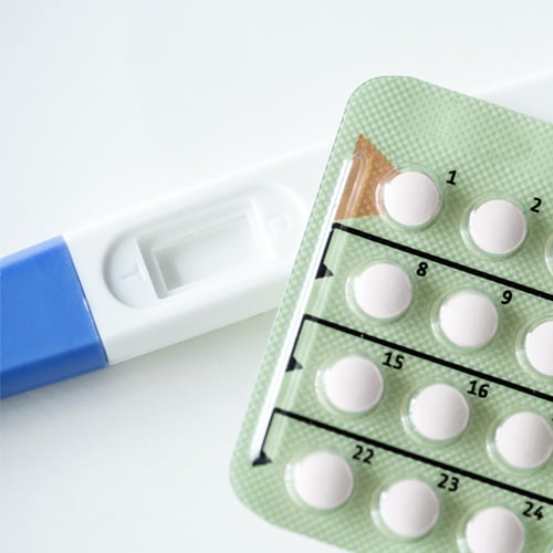 test ciążowy i tabletki
